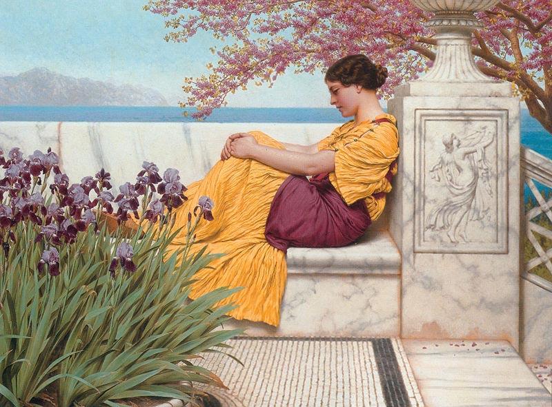 John William Godward Under the Blossom that Hangs on the Bough China oil painting art